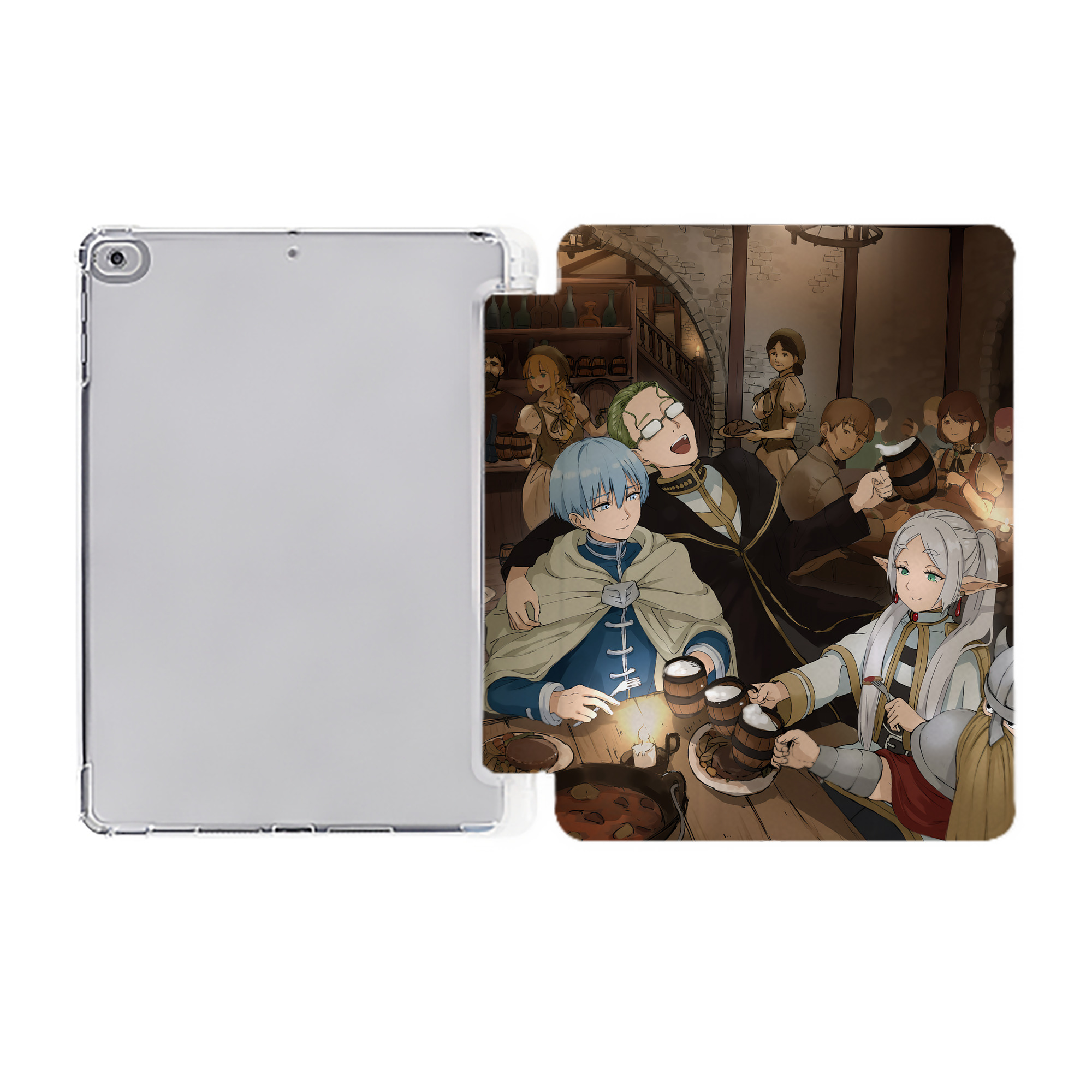 （画像用） 葬送のフリーレン Frieren IPad ケース ペン収納付き 三つ折りスタンド PUレザー×シリコン 対応機種9.5/10.5/10.9インチ